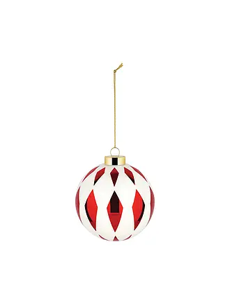 ALESSI | Palla di Natale 9cm DELIGHT Bianco/Rosso | rot